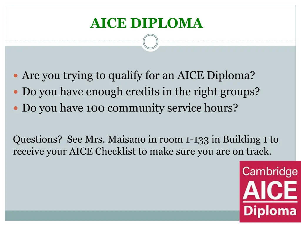 aice diploma