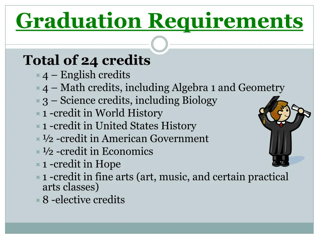 graduation requirements