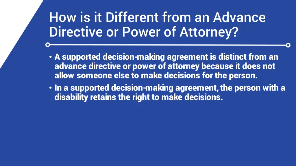 how is it different from an advance directive