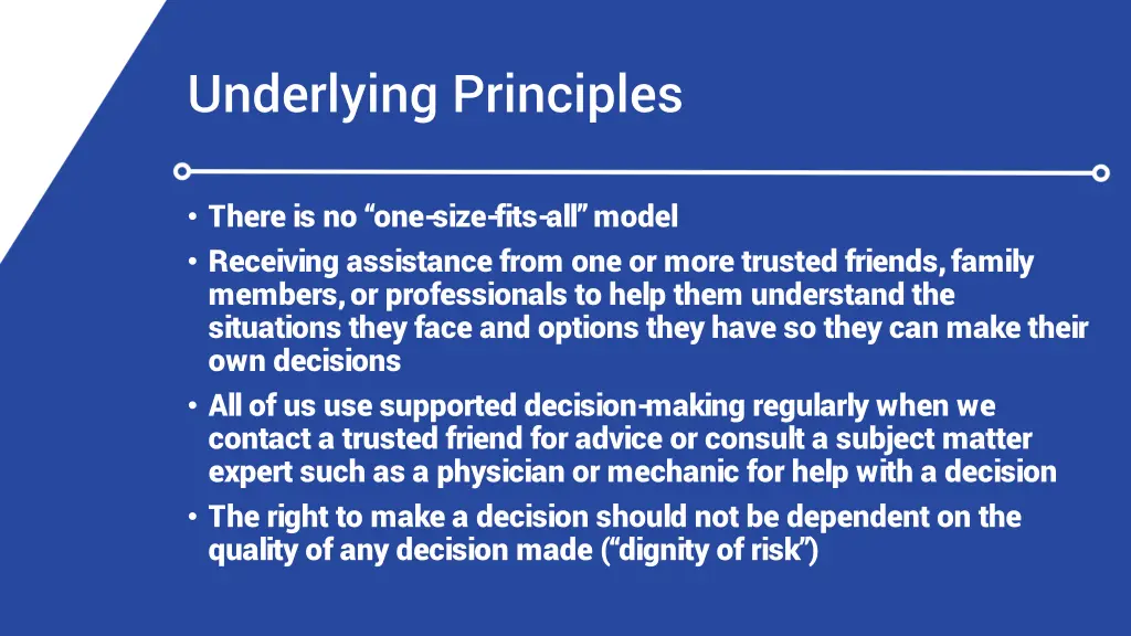 underlying principles