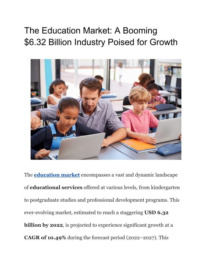 the education market a booming 6 32 billion