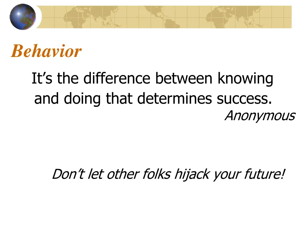 behavior it s the difference between knowing