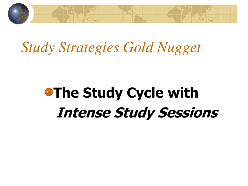 study strategies gold nugget