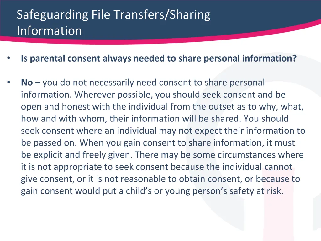 safeguarding file transfers sharing information