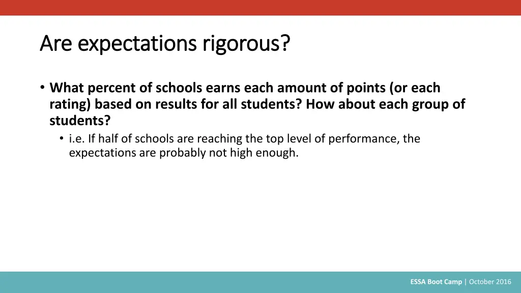 are expectations rigorous are expectations