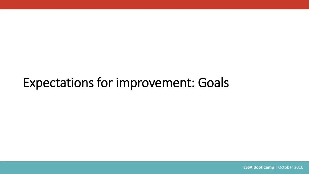 expectations for improvement goals expectations