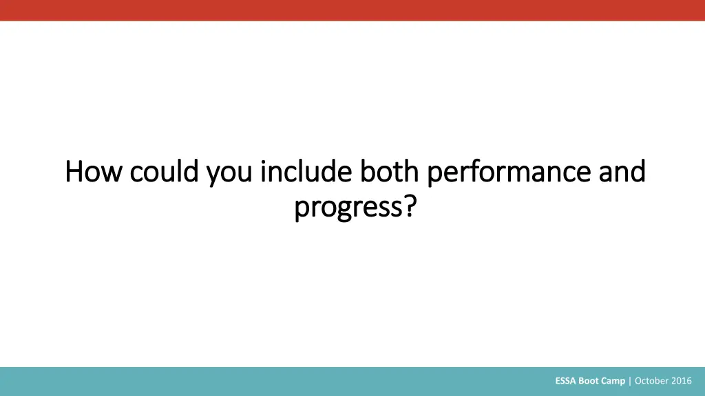 how could you include both performance