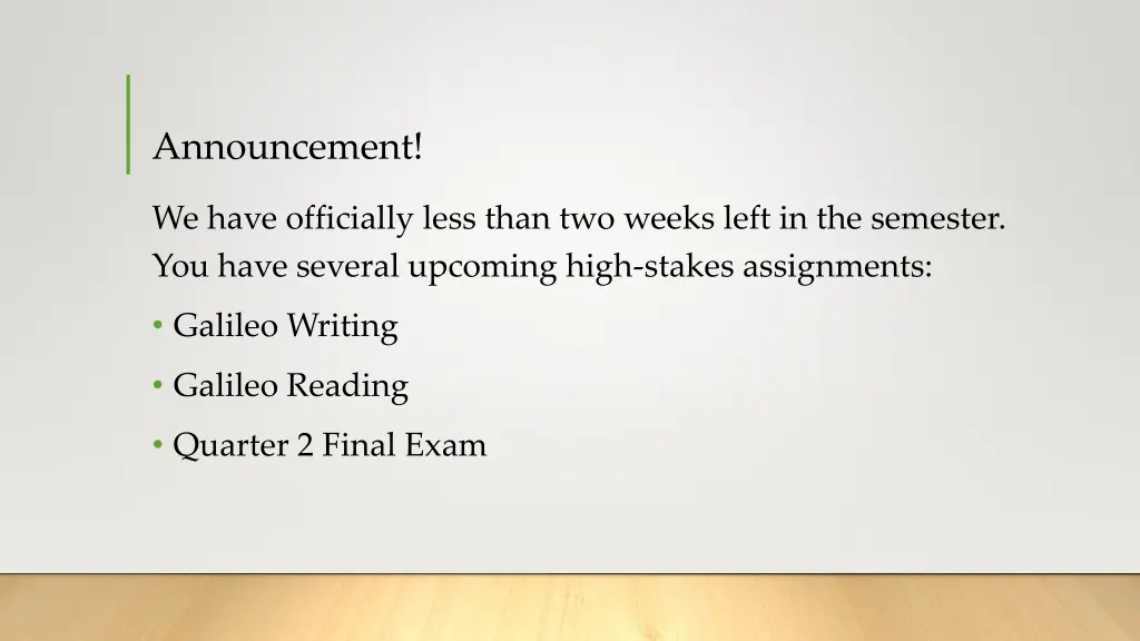 announcement