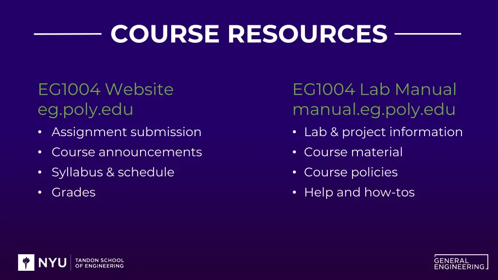 course resources