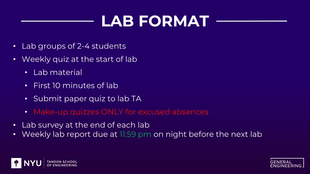 lab format