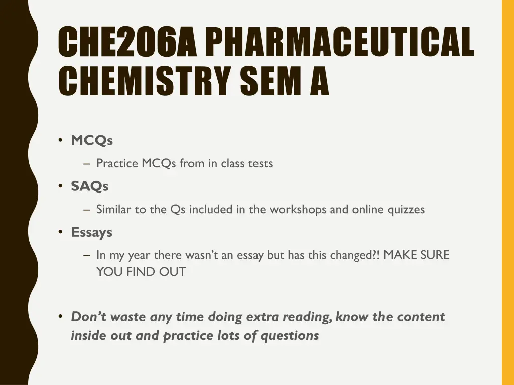 che206a che206a pharmaceutical chemistry sem a