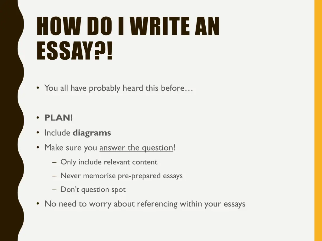 how do i write an essay