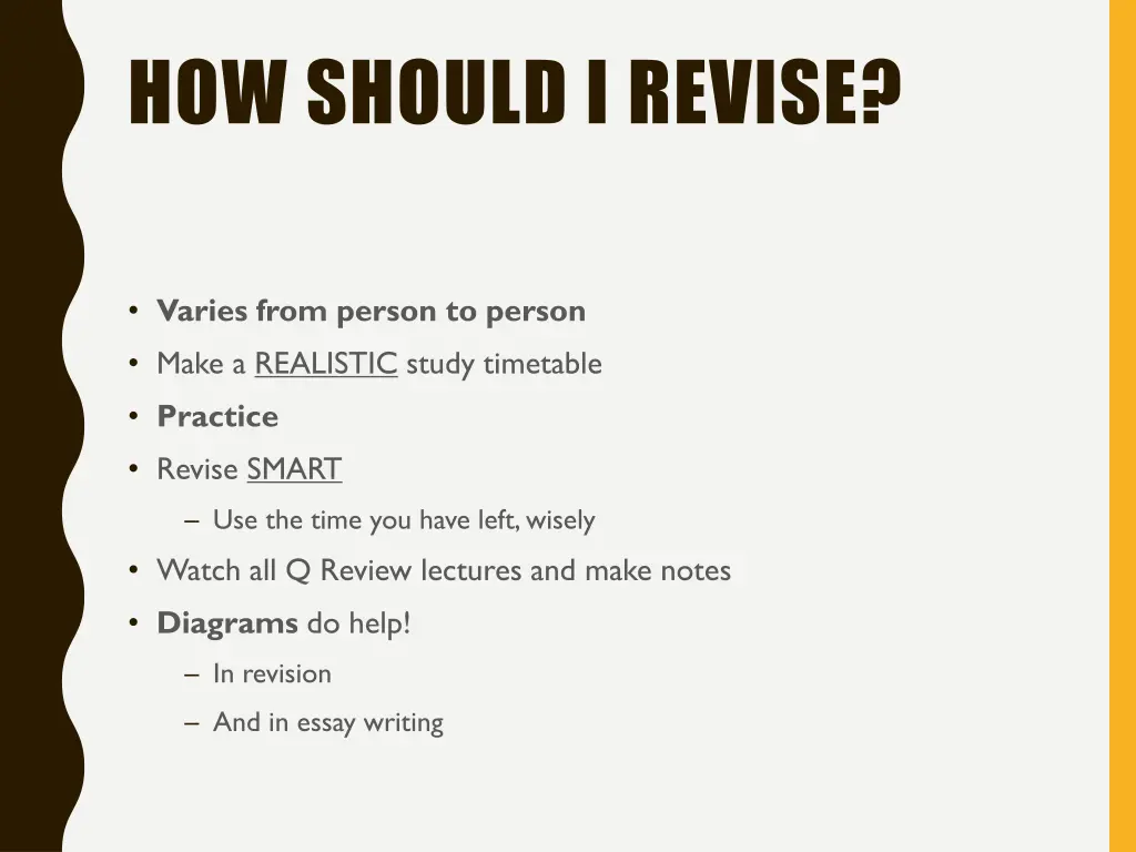 how should i revise