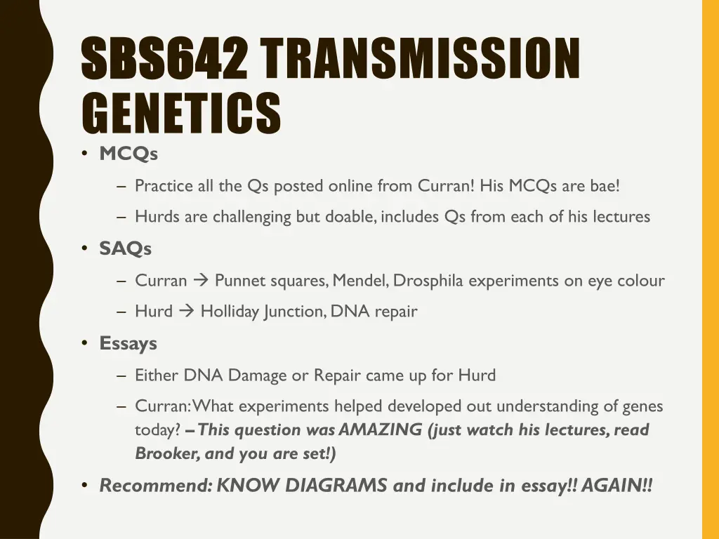 sbs642 sbs642 transmission genetics mcqs