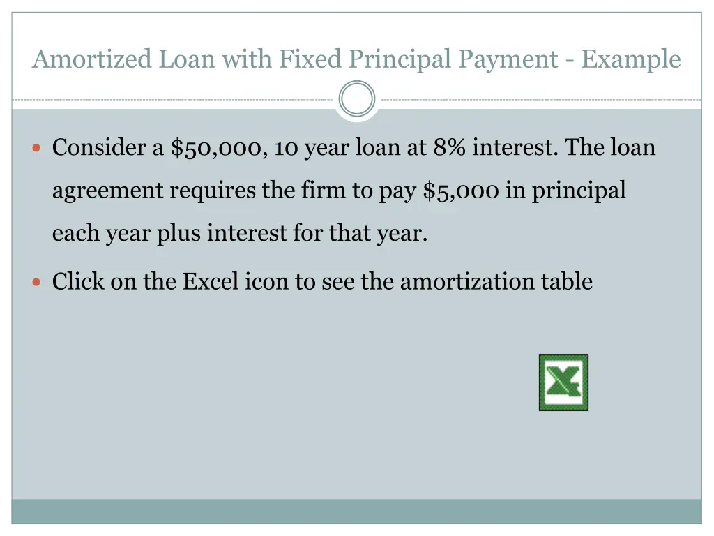 amortized loan with fixed principal payment