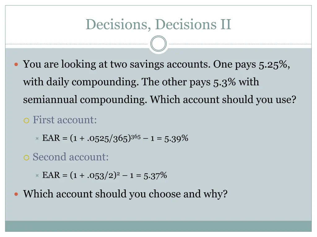 decisions decisions ii