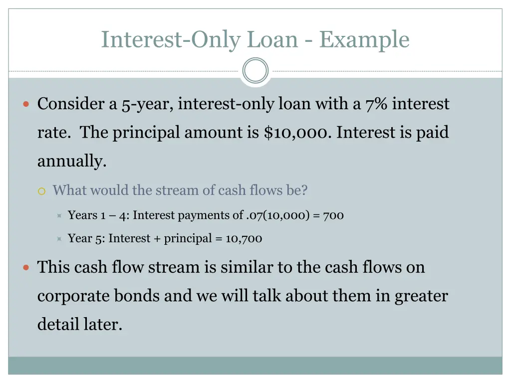 interest only loan example