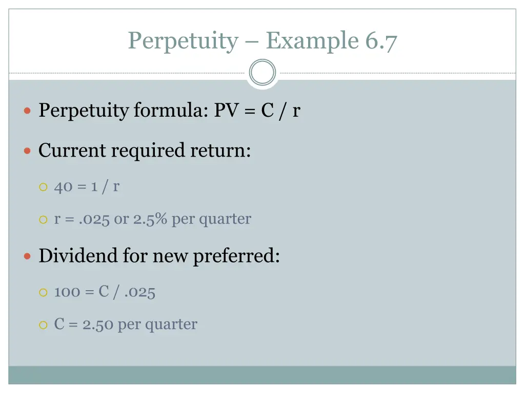 perpetuity example 6 7