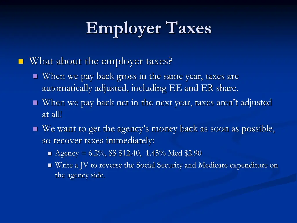 employer taxes