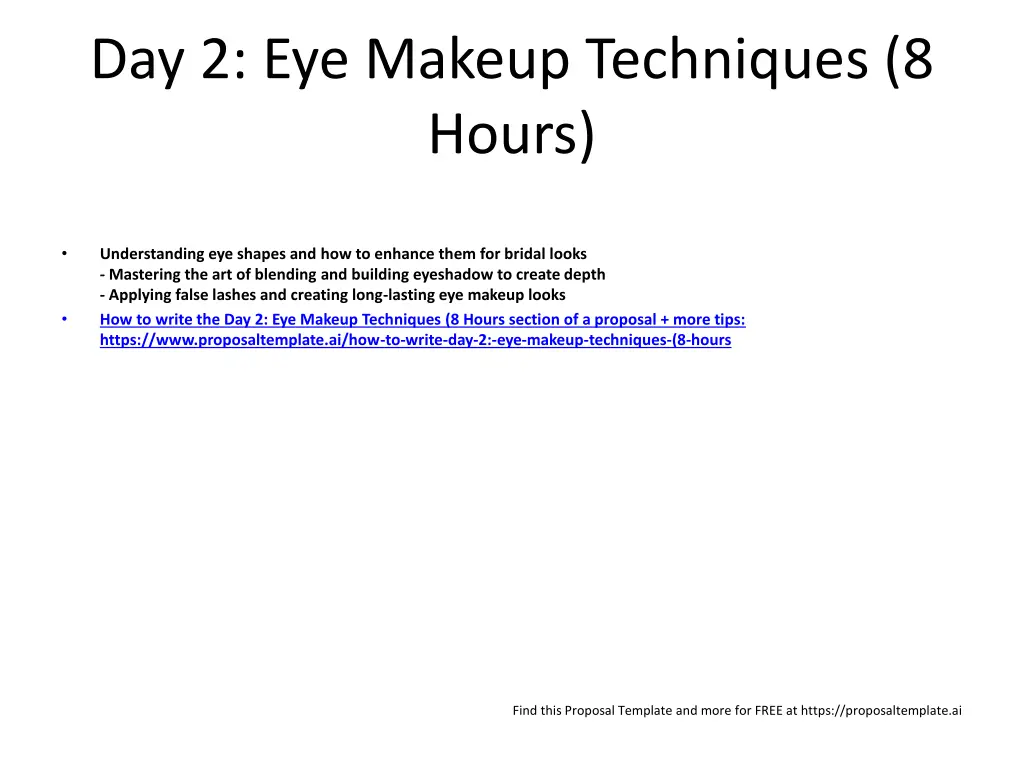 day 2 eye makeup techniques 8 hours