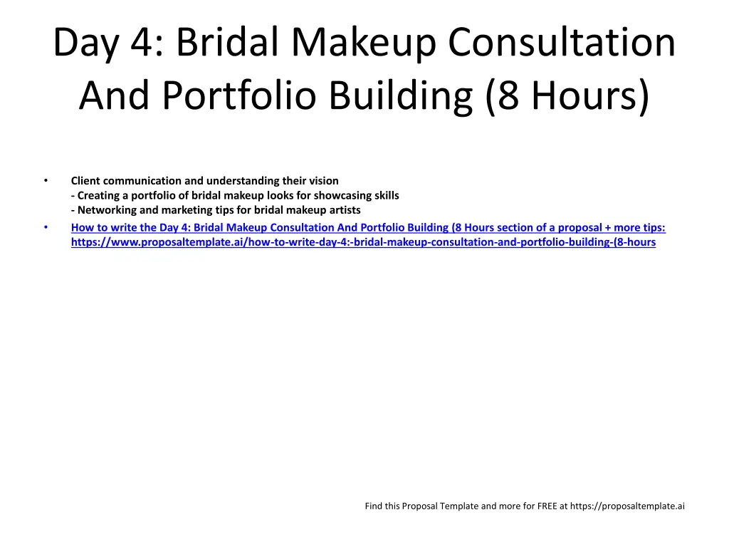 day 4 bridal makeup consultation and portfolio