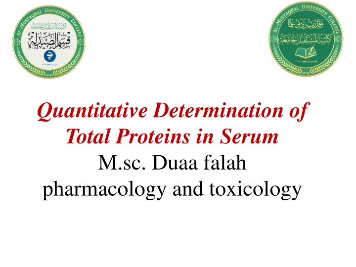 quantitative determination of total proteins