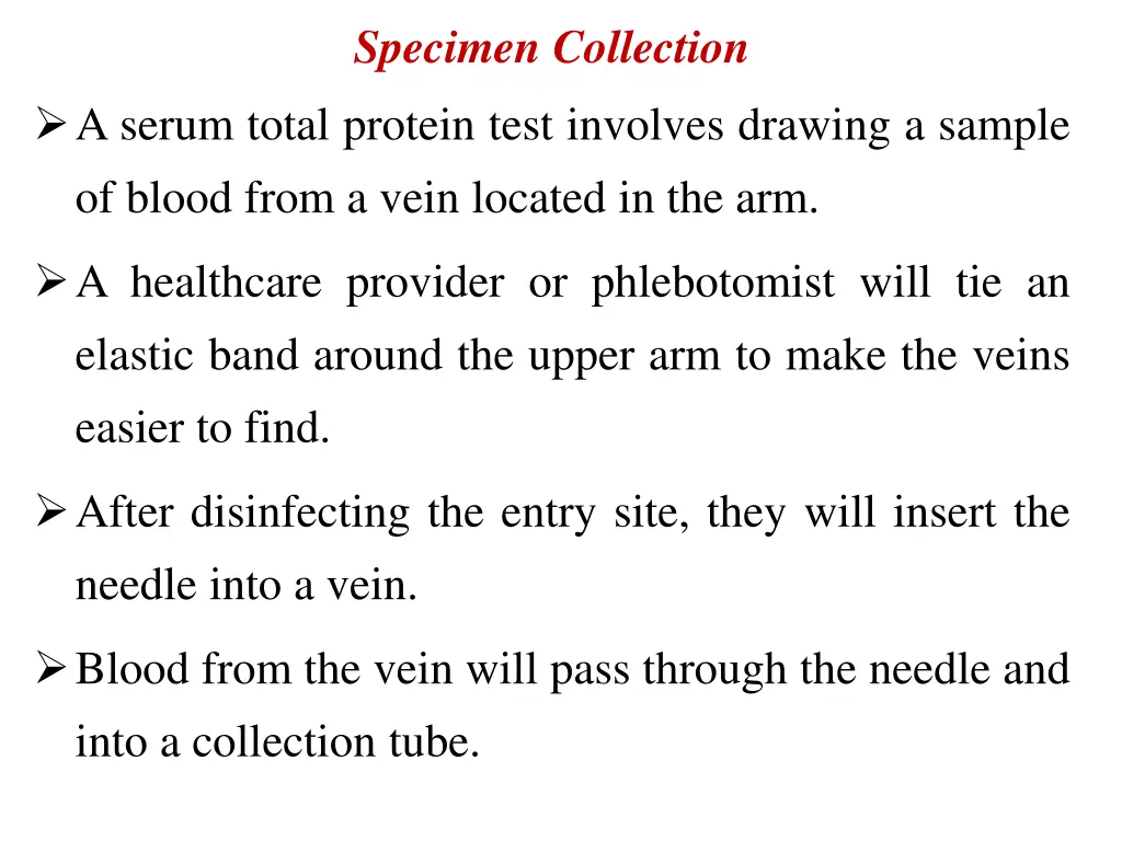 specimen collection