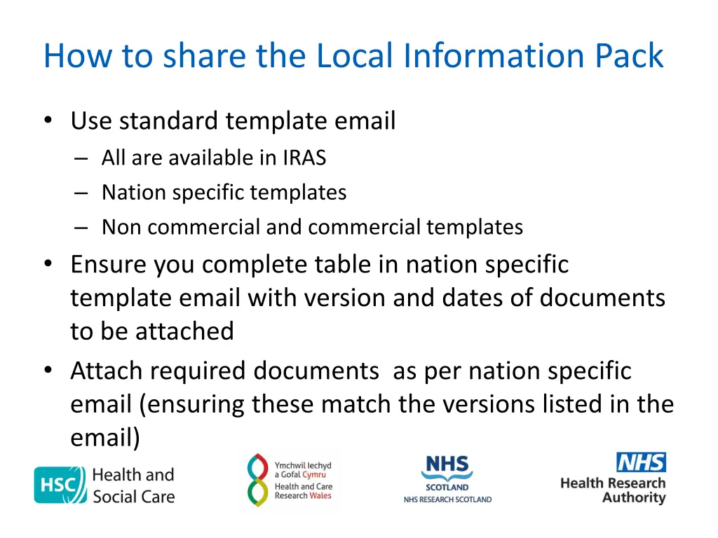 how to share the local information pack 1