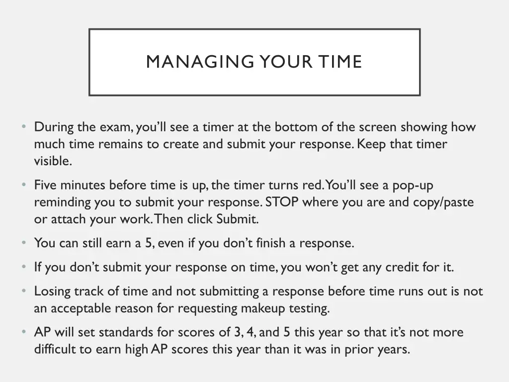 managing your time