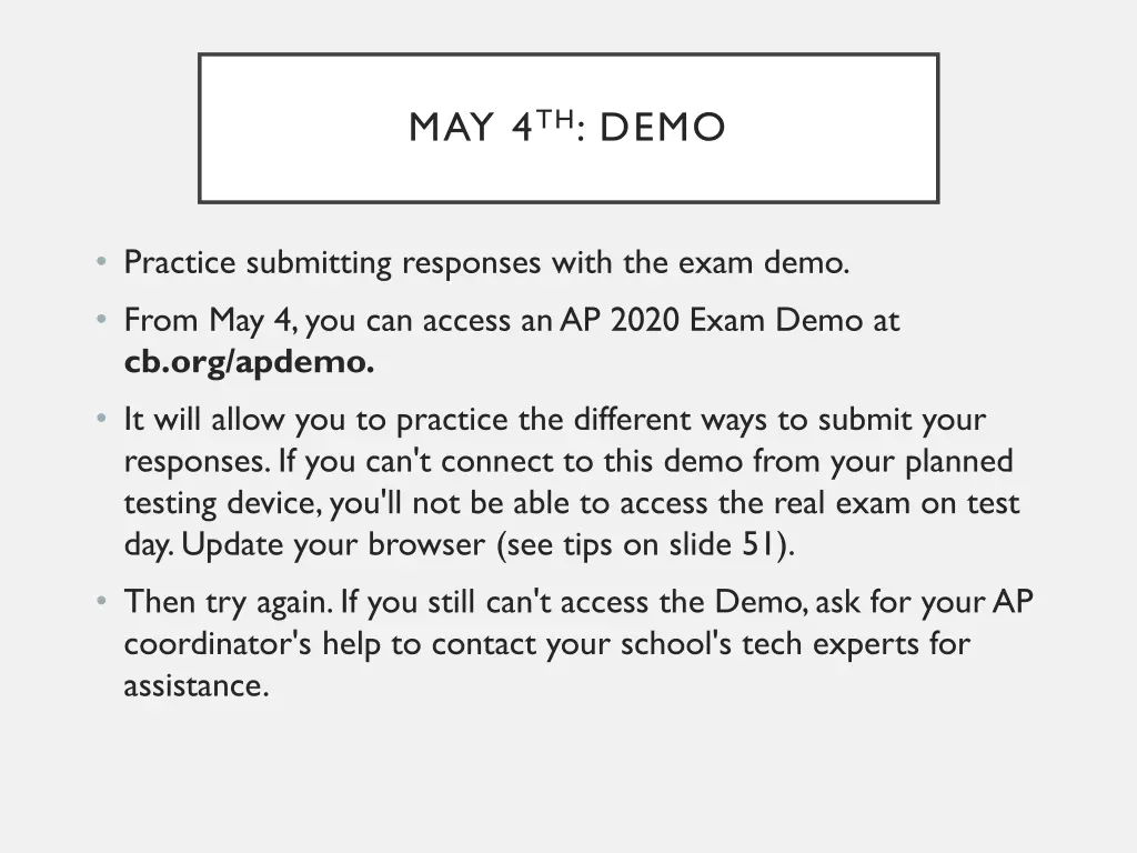 may 4 th demo