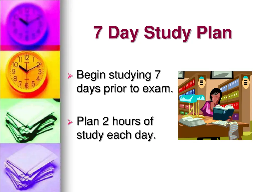 7 day study plan