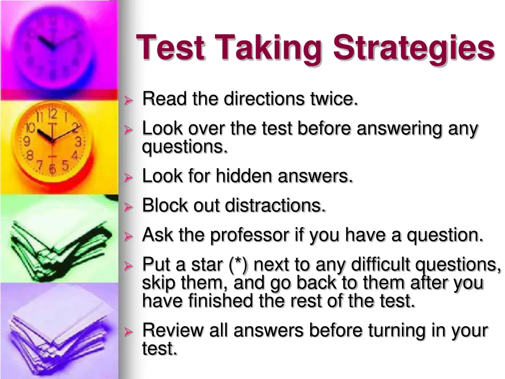 test taking strategies