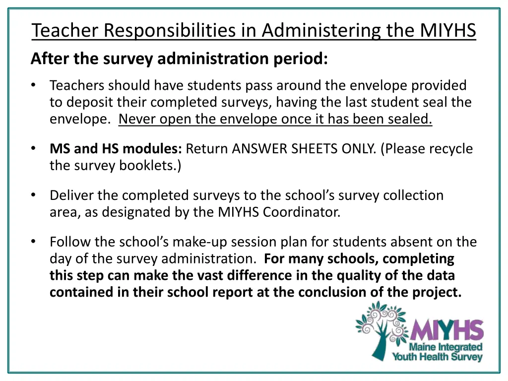 teacher responsibilities in administering 5