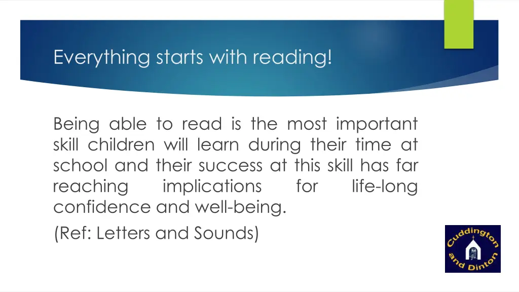 everything starts with reading 1