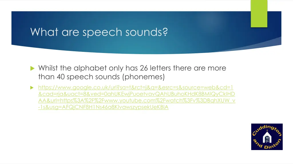 what are speech sounds