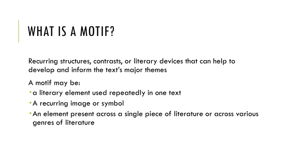 what is a motif 1