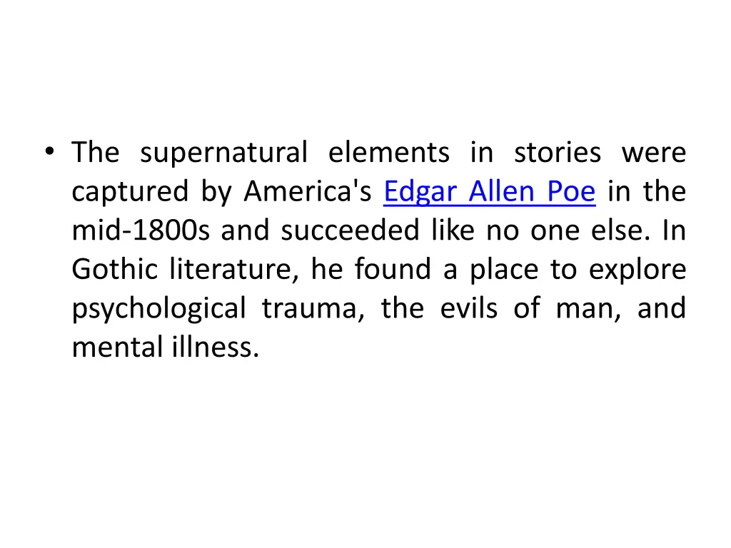 the supernatural elements in stories were