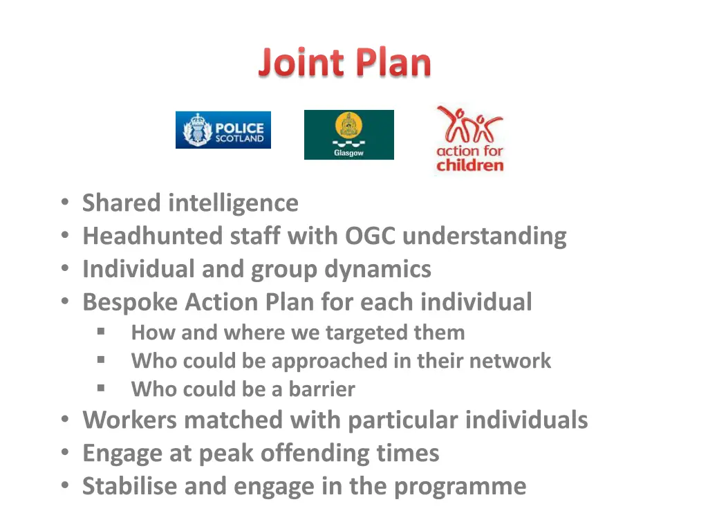 joint plan