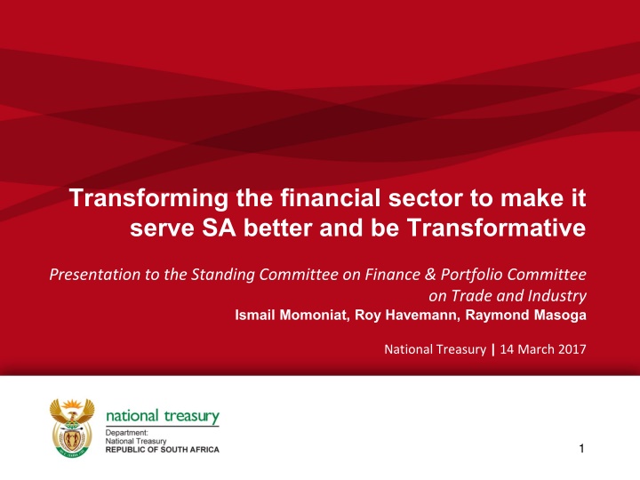 transforming the financial sector to make