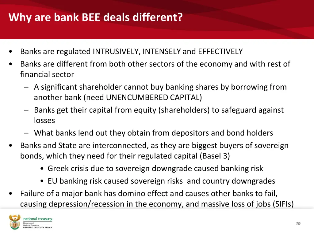 why are bank bee deals different