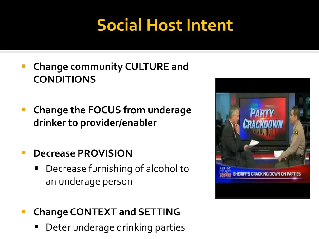 social host intent