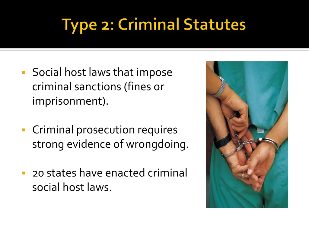 social host laws that impose criminal sanctions