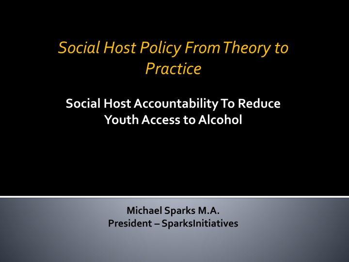 social host policy from theory to practice