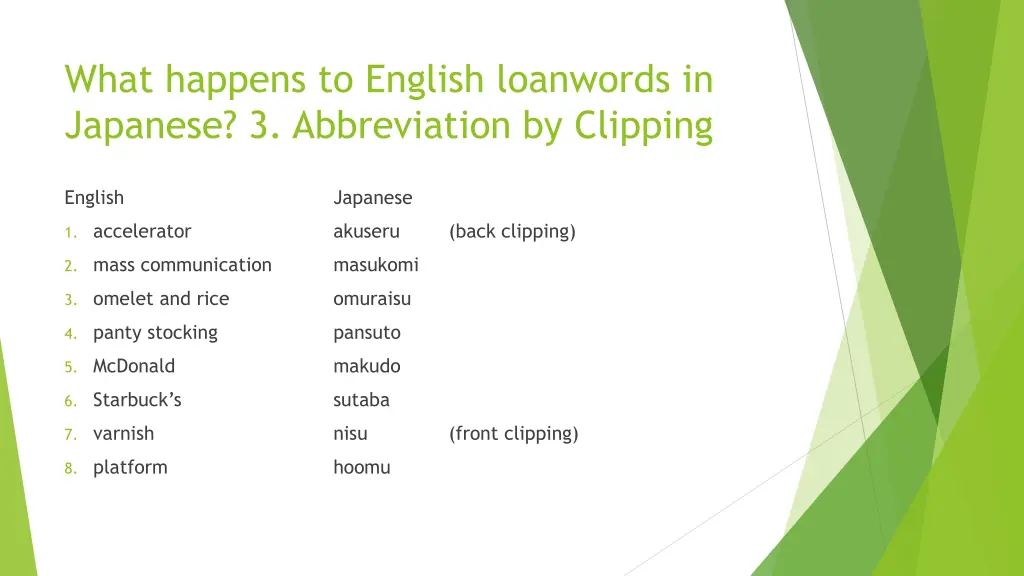 what happens to english loanwords in japanese 2