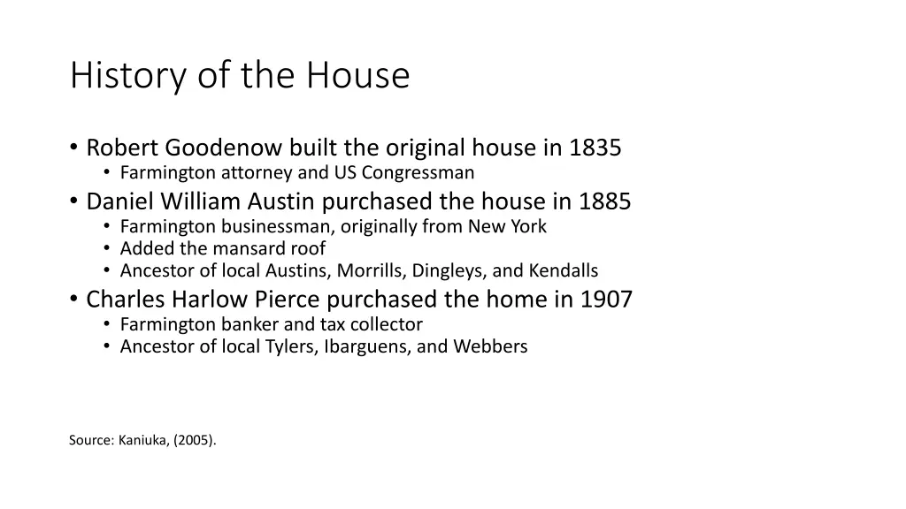 history of the house 2