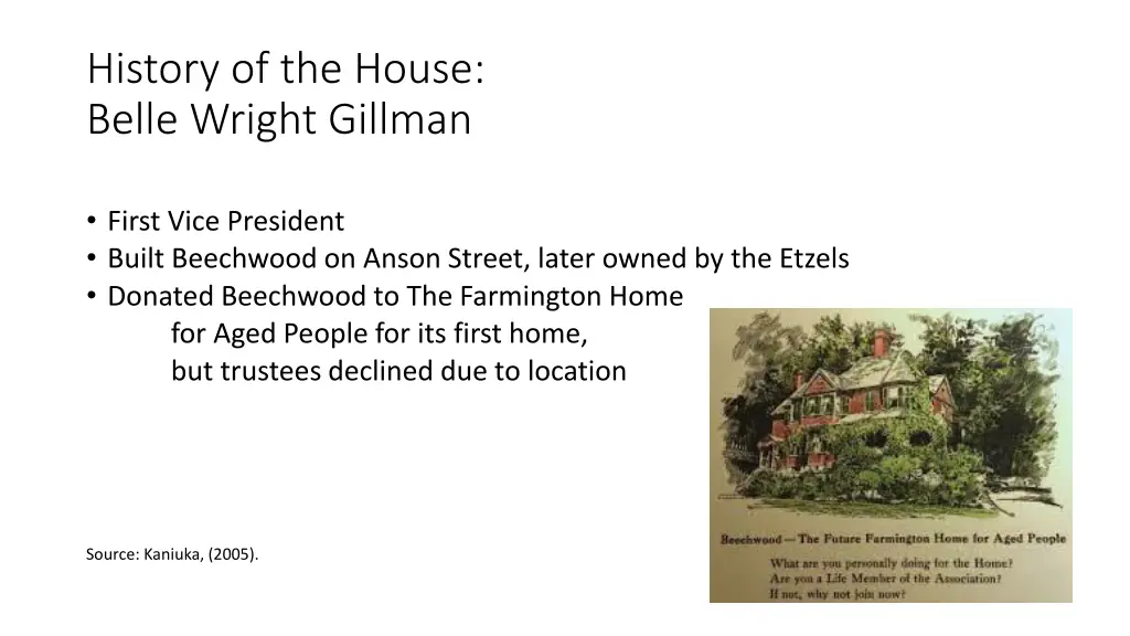 history of the house belle wright gillman