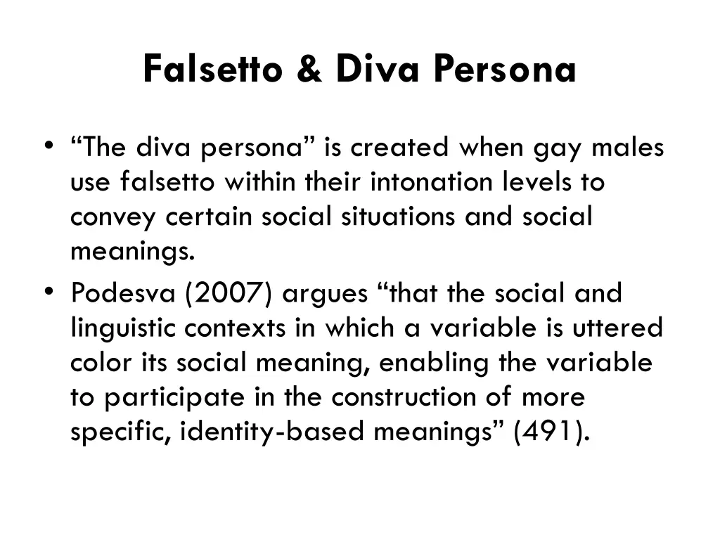 falsetto diva persona