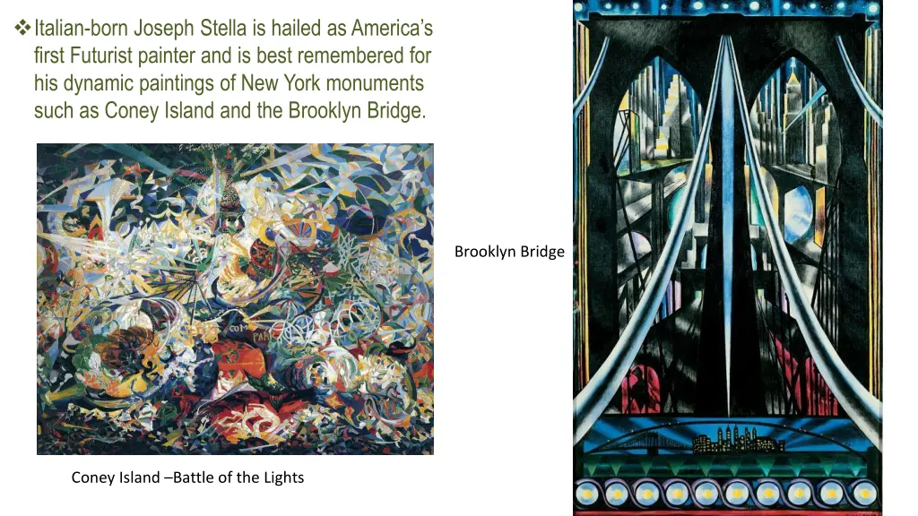 italian born joseph stella is hailed as america