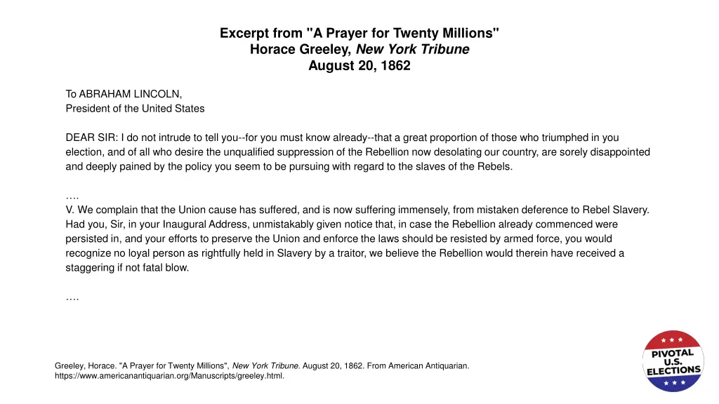 excerpt from a prayer for twenty millions horace