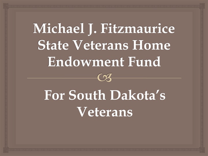 michael j fitzmaurice state veterans home